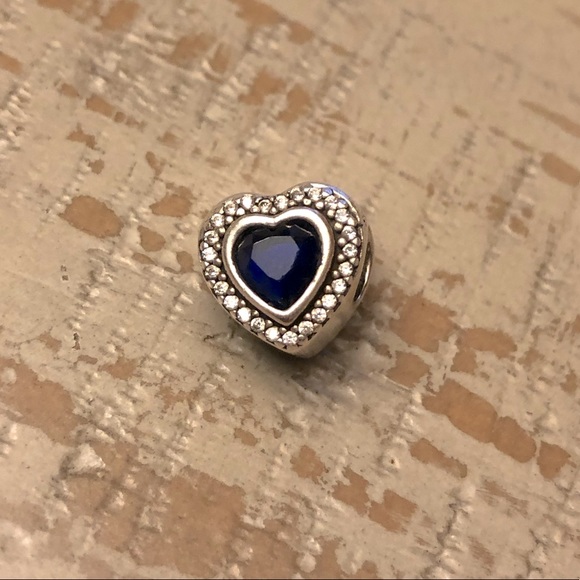 Pandora Sapphire heart charm. - Picture 2 of 6